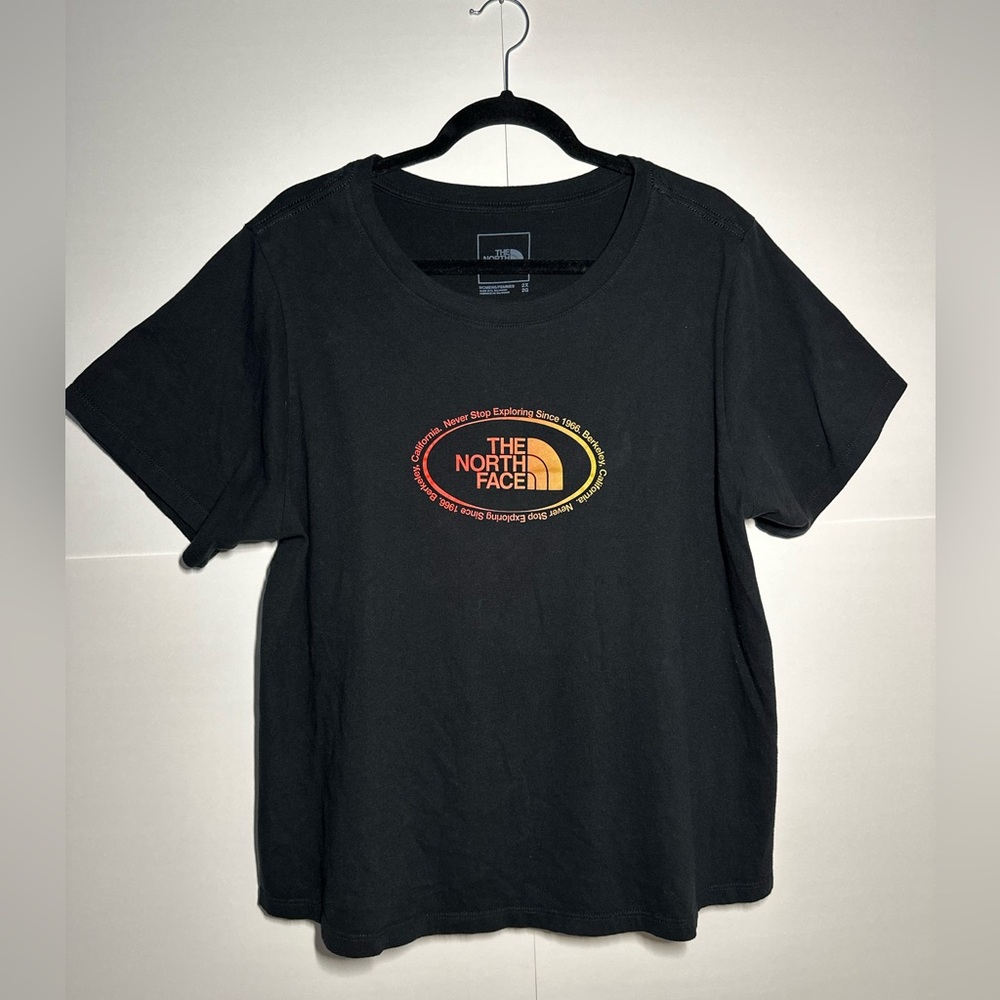 The North Face black Tee with Gradient Logo